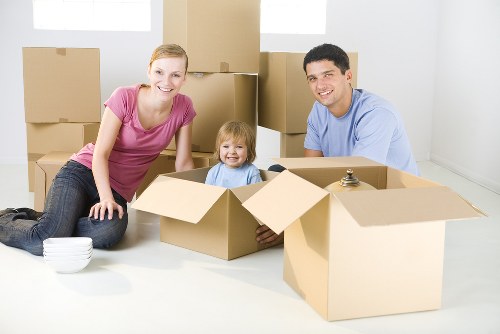 Office removals planning in Tufnell Park with boxes and desks prepared for relocation