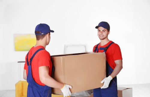Selection of sturdy boxes and protective packing materials