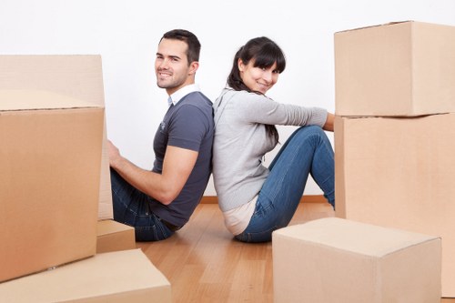 Packing and preparation scene for a North London removal service